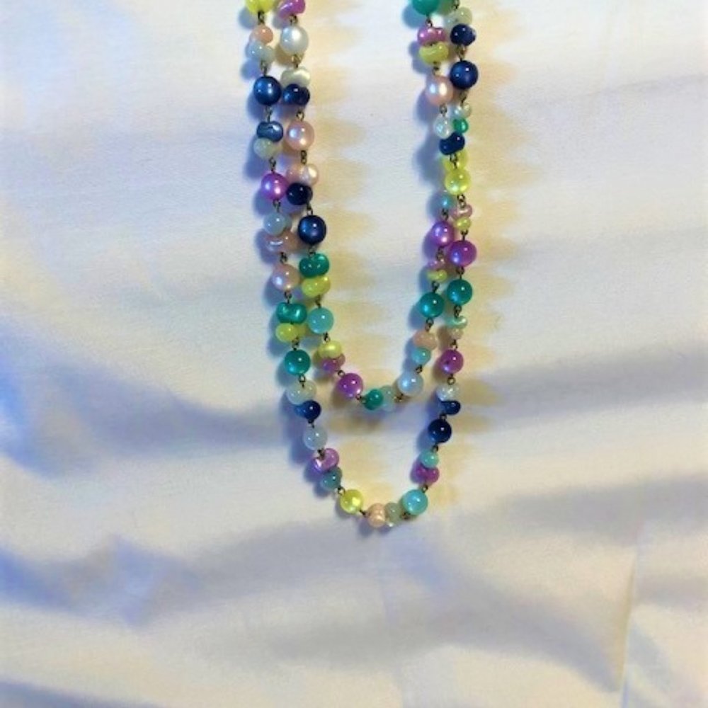 Vintage Colorful Beaded Necklace